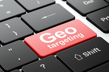 Image showing Business concept: Geo Targeting on computer keyboard background