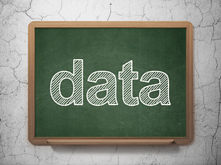 Image showing Data concept: Data on chalkboard background