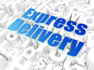 Image showing Finance concept: Express Delivery on alphabet background