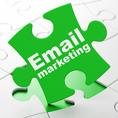 Image showing Business concept: Email Marketing on puzzle background