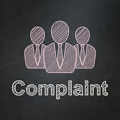 Image showing Law concept: Business People and Complaint on chalkboard background