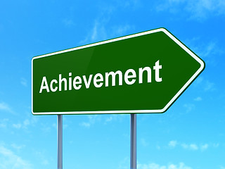 Image showing Education concept: Achievement on road sign background