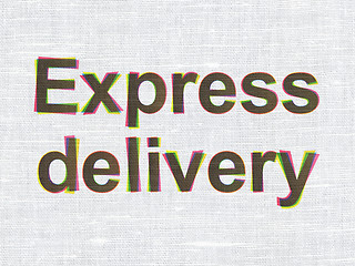 Image showing Finance concept: Express Delivery on fabric texture background