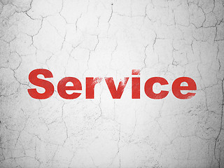 Image showing Business concept: Service on wall background