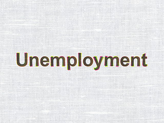 Image showing Business concept: Unemployment on fabric texture background