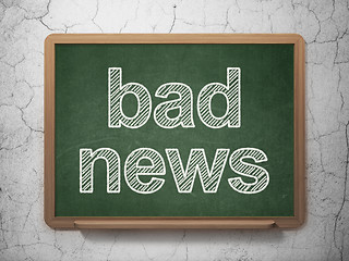 Image showing News concept: Bad News on chalkboard background