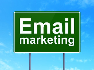 Image showing Finance concept: Email Marketing on road sign background