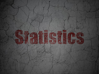 Image showing Finance concept: Statistics on grunge wall background