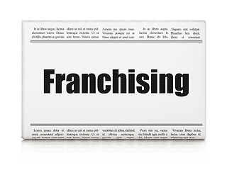 Image showing Business concept: newspaper headline Franchising