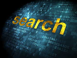 Image showing SEO web development concept: Search on digital background