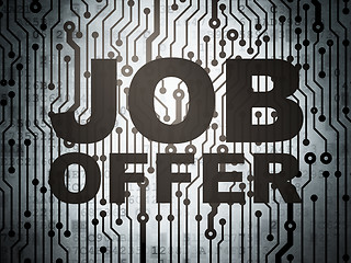 Image showing Business concept: circuit board with Job Offer