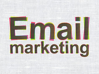 Image showing Business concept: Email Marketing on fabric texture background