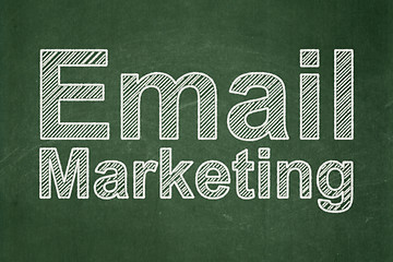 Image showing Business concept: Email Marketing on chalkboard background