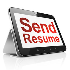 Image showing Business concept: Send Resume on tablet pc computer