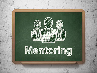 Image showing Education concept: Business People and Mentoring on chalkboard background