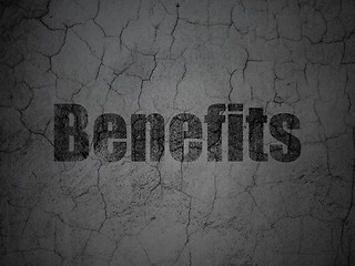 Image showing Finance concept: Benefits on grunge wall background