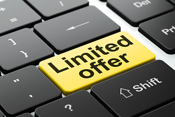 Image showing Business concept: Limited Offer on computer keyboard background