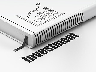 Image showing Finance concept: book Growth Graph, Investment on white background