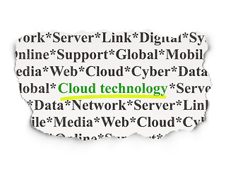 Image showing Cloud technology concept: Cloud Technology on Paper background