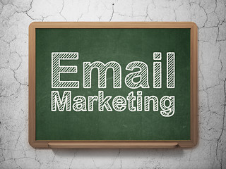 Image showing Business concept: Email Marketing on chalkboard background