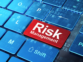 Image showing Finance concept: Risk Management on computer keyboard background
