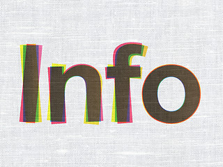 Image showing Information concept: Info on fabric texture background