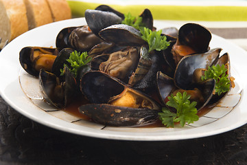 Image showing Clams in tomato sauce 