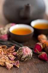 Image showing Chinese style herbal floral tea