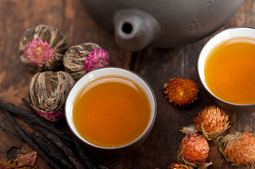 Image showing Chinese style herbal floral tea