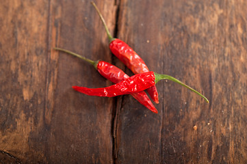 Image showing dry red chili peppers 