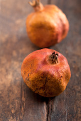 Image showing dry and old pomegranates 