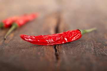 Image showing dry red chili peppers 