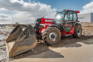 Image showing Plow tractor test-drive. Tyumen. Russia