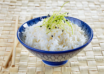 Image showing bowl of boiled rice