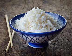 Image showing bowl of fresh boiled rice