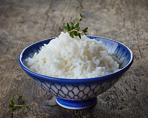 Image showing bowl of fresh boiled rice