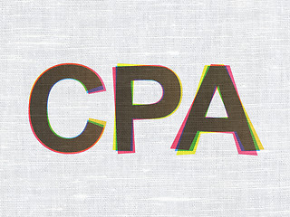 Image showing Business concept: CPA on fabric texture background