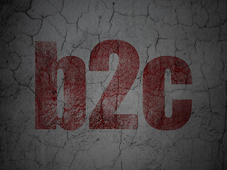 Image showing Finance concept: B2c on grunge wall background