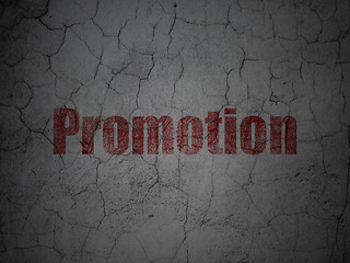 Image showing Marketing concept: Promotion on grunge wall background