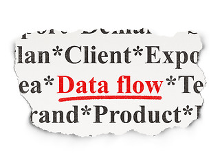 Image showing Data concept: Data Flow on Paper background