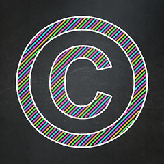 Image showing Law concept: Copyright on chalkboard background