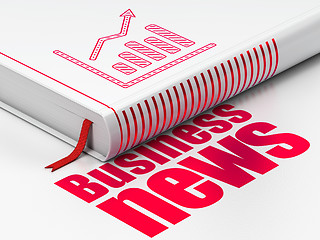 Image showing News concept: book Growth Graph, Business News on white background