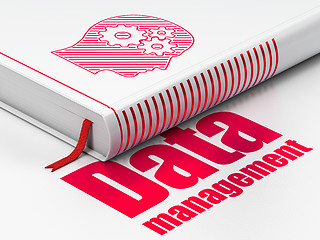 Image showing Information concept: book Head With Gears, Data Management on white background