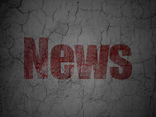 Image showing News concept: News on grunge wall background