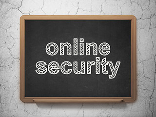 Image showing Privacy concept: Online Security on chalkboard background