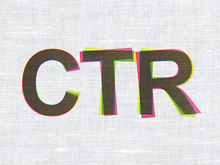 Image showing Finance concept: CTR on fabric texture background