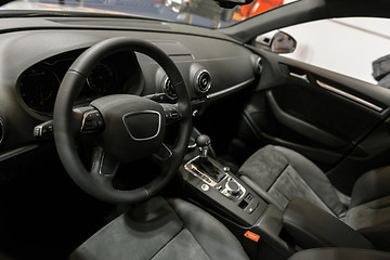 Image showing Interior of a high class car