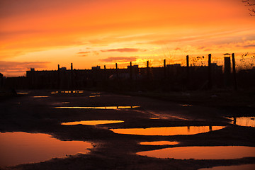 Image showing Sunset in the ghetto