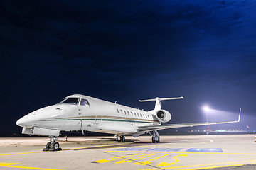 Image showing Small private airplane at the airport