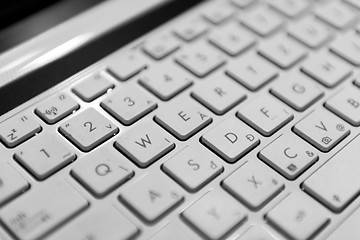 Image showing Keyboard of a notebook computer